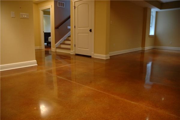 Beautiful stained and polished concrete floor